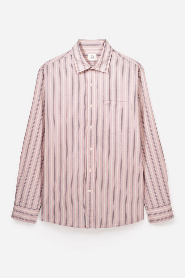 OOTO Camisa rayas relaxed fit Rosa