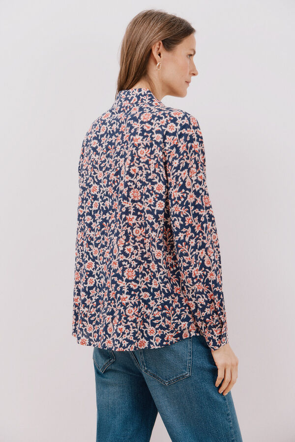 Cortefiel Camisa estampada Azul