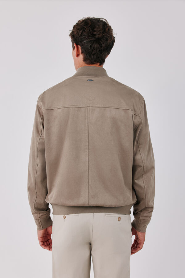Cortefiel Cazadora bomber efecto ante Beige