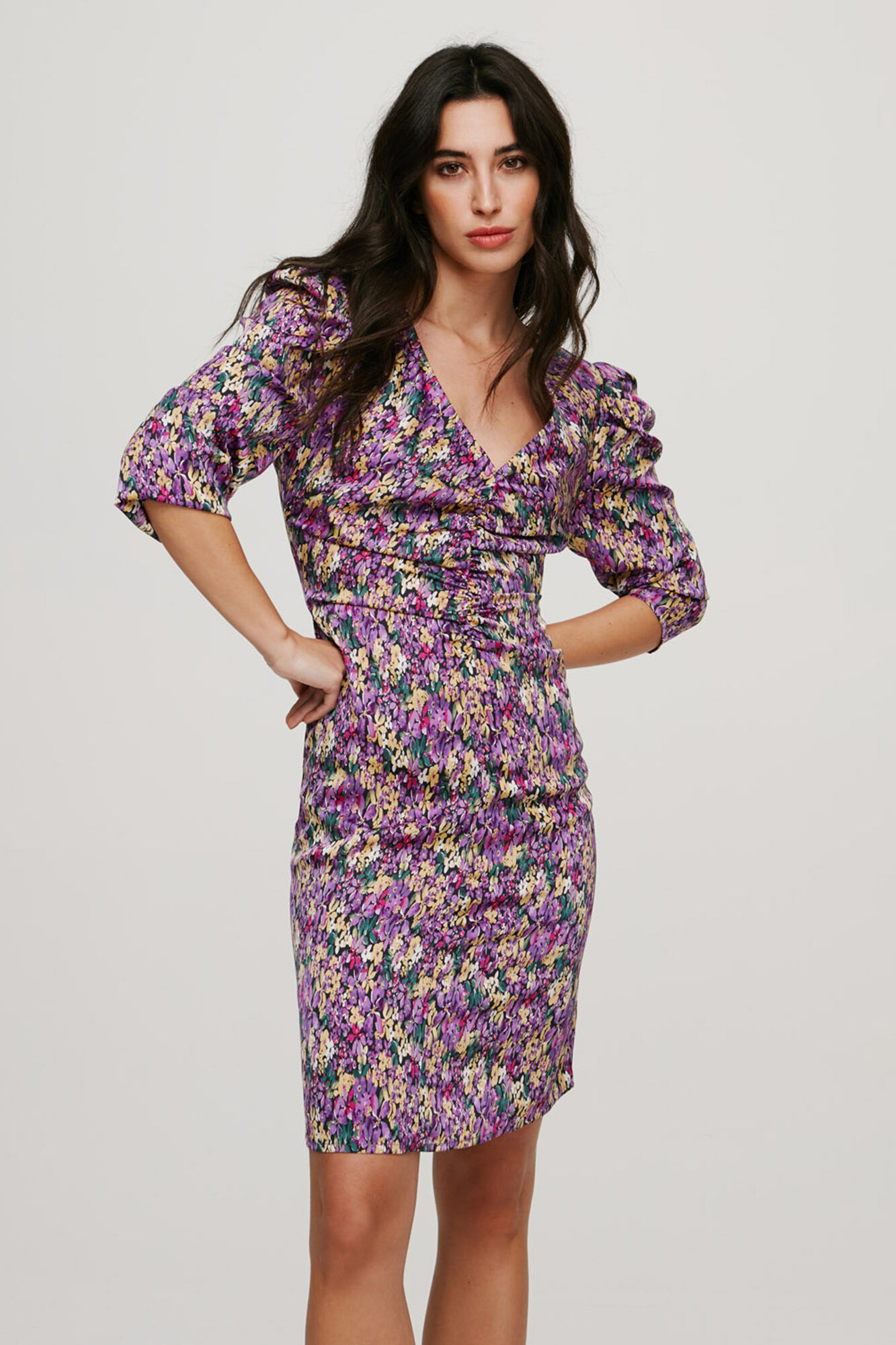 Vila Vestido com estampado de flores 