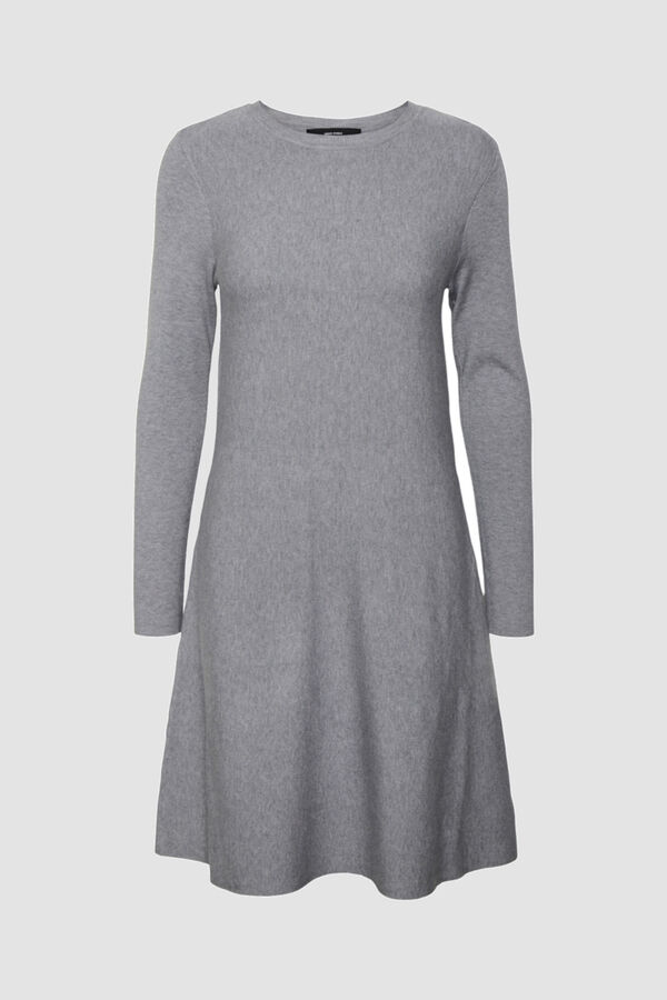 Vero Moda Vestido de punto cuello redondo Gris