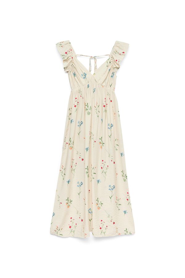 Vero Moda Vestido midi de al&ccedil;as Tostado