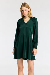 Selected Femme Vestido curto de manga comprida confeccionado com Lenzing Ecovero. Azul