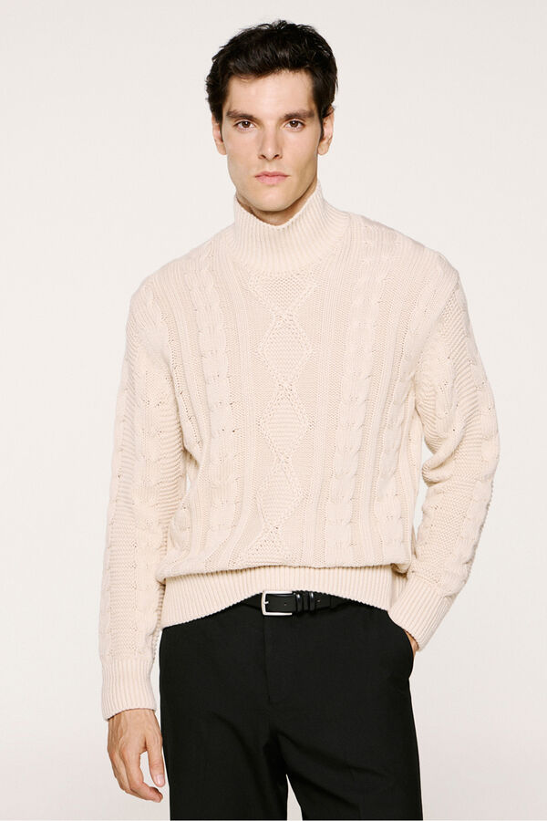 Selected Jersey estructura 100% algod&oacute;n org&aacute;nico Beige