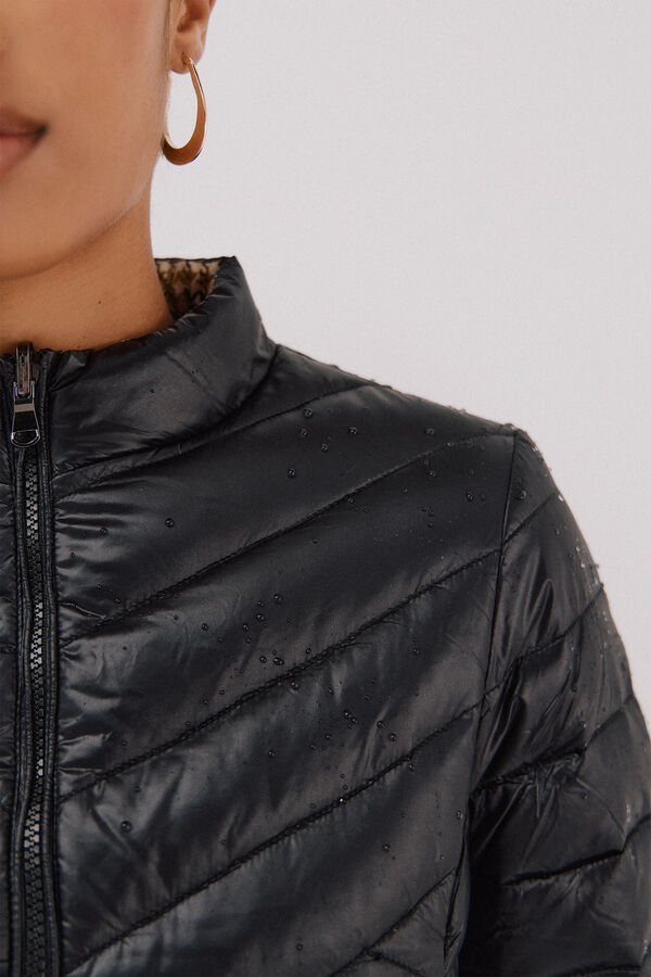 Cortefiel Cazadora reversible plumas Negro
