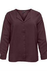 Vero Moda Curve Camisa de manga manga tamanho grande Roxo