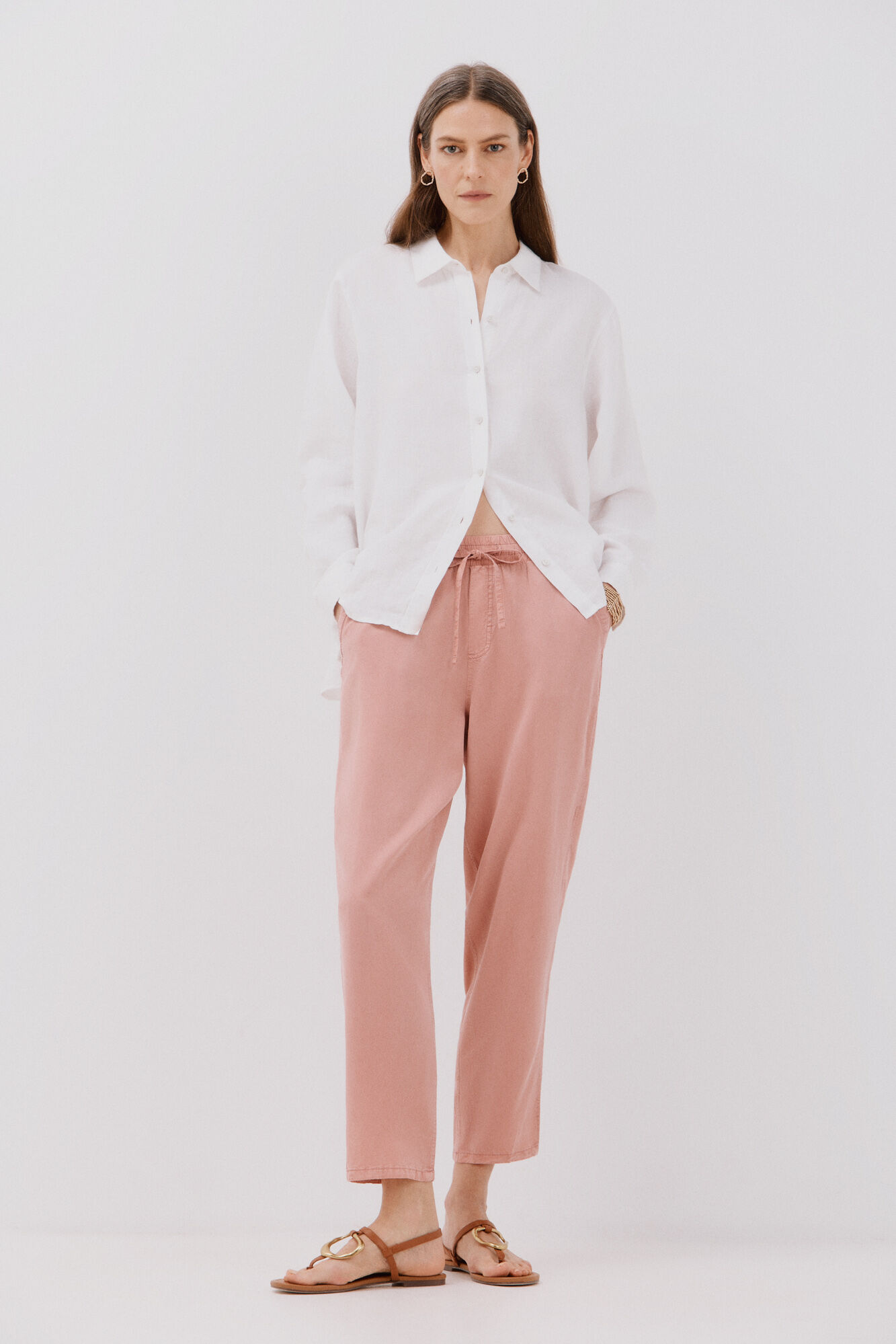 Cortefiel Cal&ccedil;as fluidas tencel 