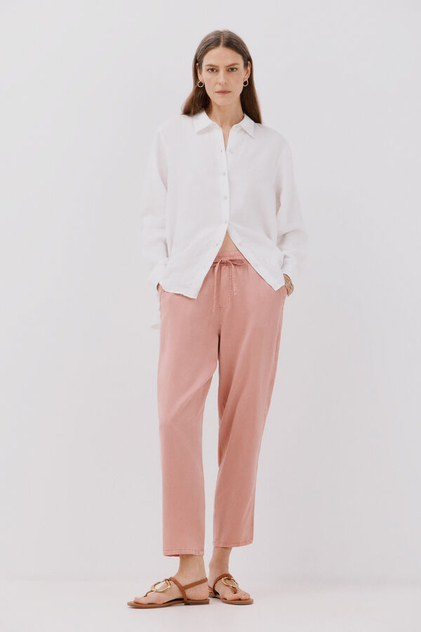 Cortefiel Cal&ccedil;as fluidas tencel  Subiu