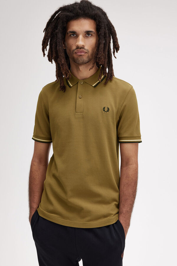 Fred Perry Polo con dos tonos Fred Perry Camel