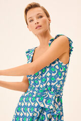 Dolores Promesas Vestido Midi Azul Eda Azul