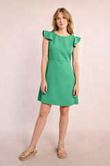 Molly Bracken Vestido manga curta com babados Verde