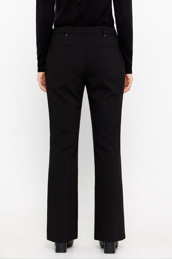 Cortefiel Cal&ccedil;as elegantes flare Preto