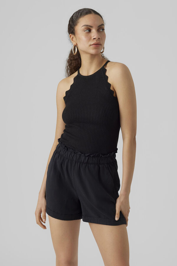 Vero Moda Top de malha gola halter  Preto