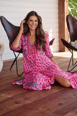 Jaase Vestido midi estampado Monday Subiu