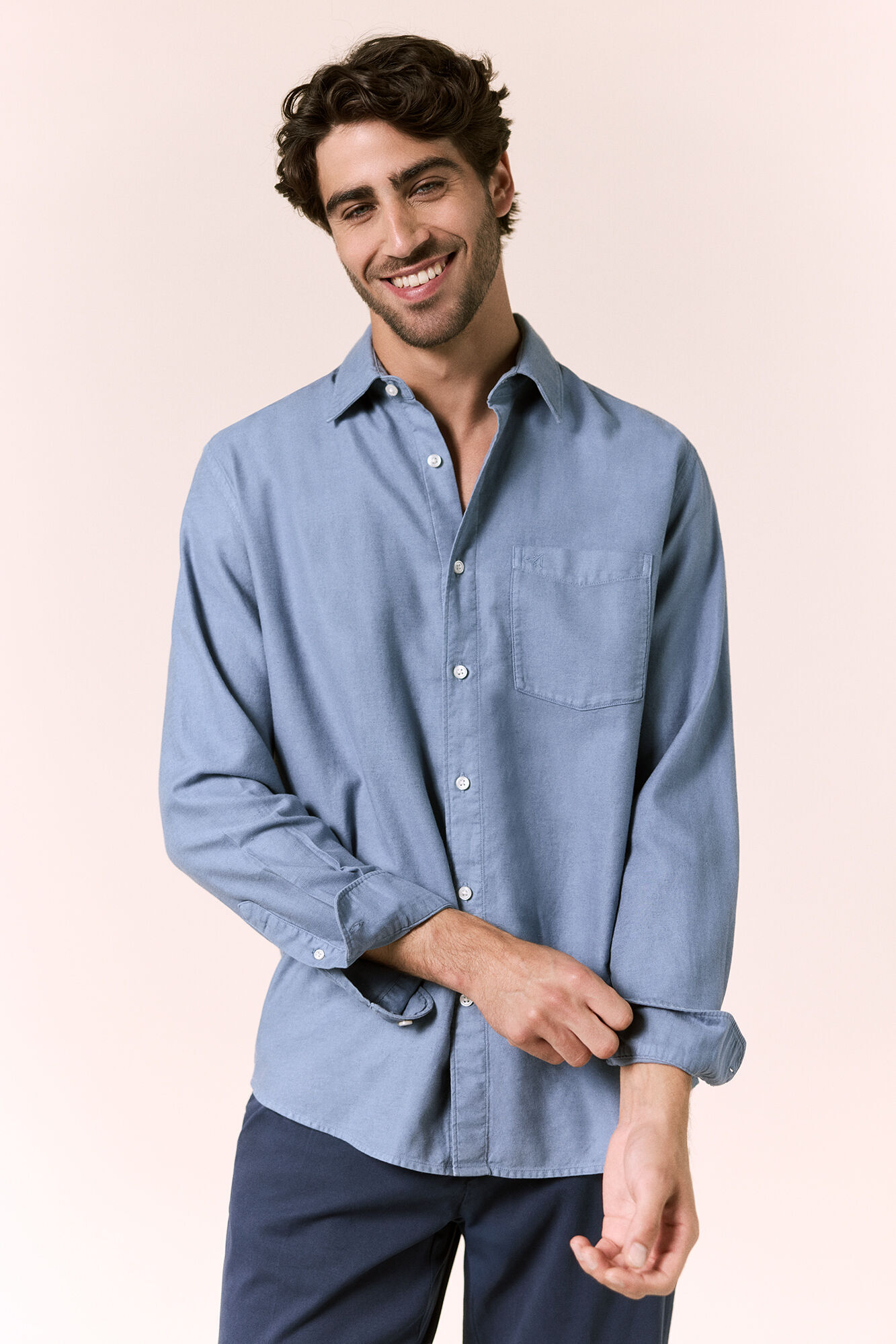 OOTO Camisa lisa fluida