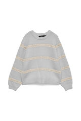 Vero Moda Jersey de punto rayas Gris