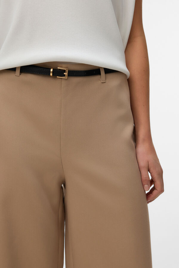 Vero Moda Cal&ccedil;a culotte de vestir Castanho