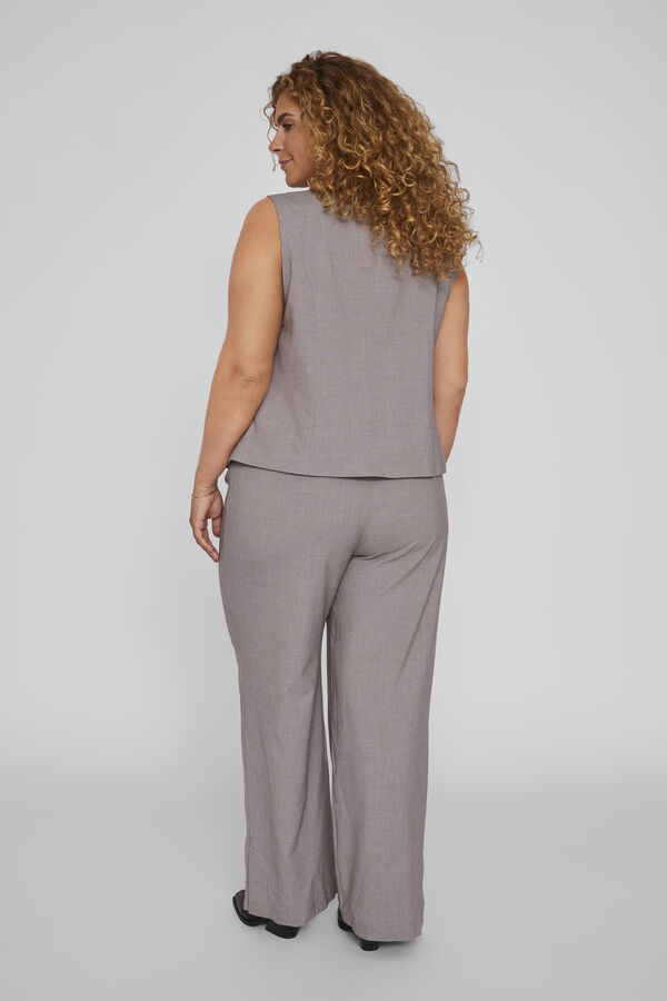 Evoked by Vila Pantal&oacute;n de traje tiro alto Gris