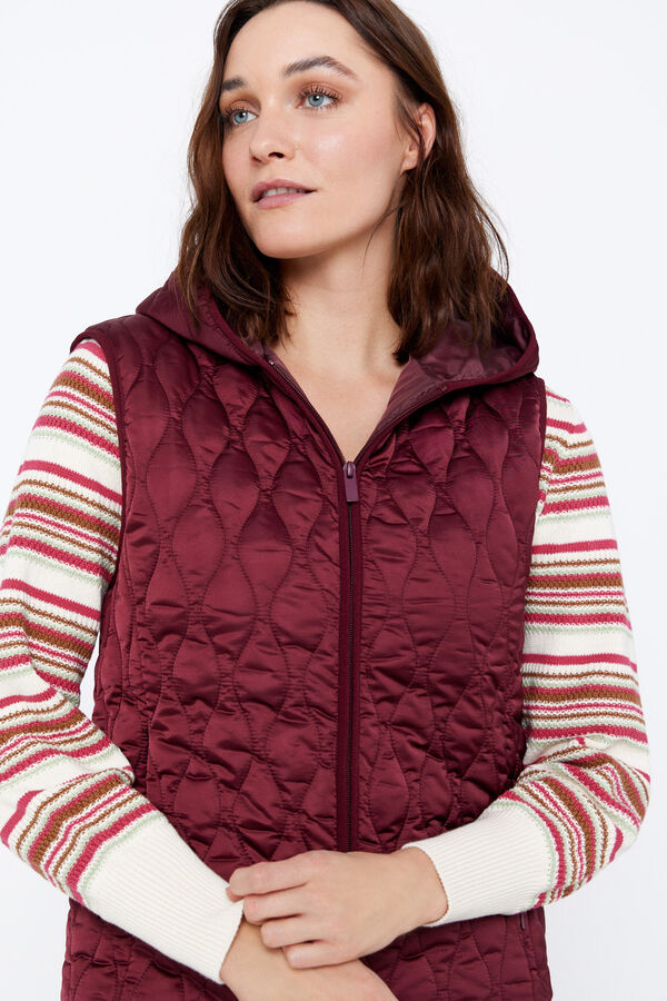 Cortefiel Colete ultraleve water repellent Roxo