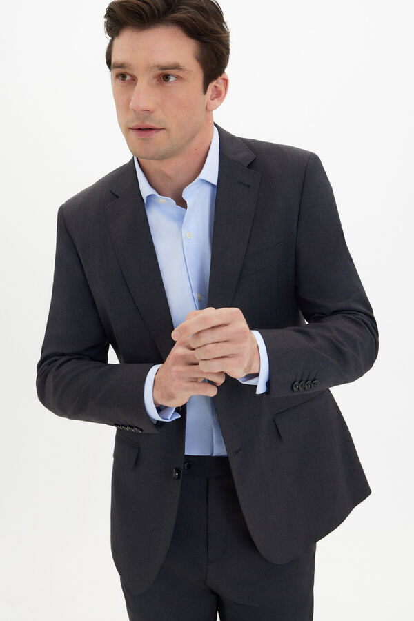 Cortefiel Americana lisa coolmax&reg; Gris oscuro