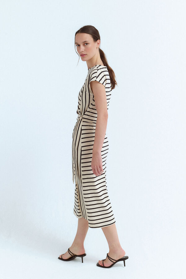 Vila Vestido midi de algod&oacute;n org&aacute;nico Gris