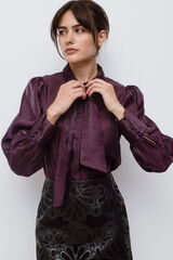 Vila Blusa con lazada Morado
