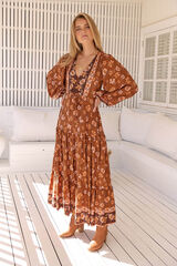 Jaase Vestido maxi estampado Teresa Castanho