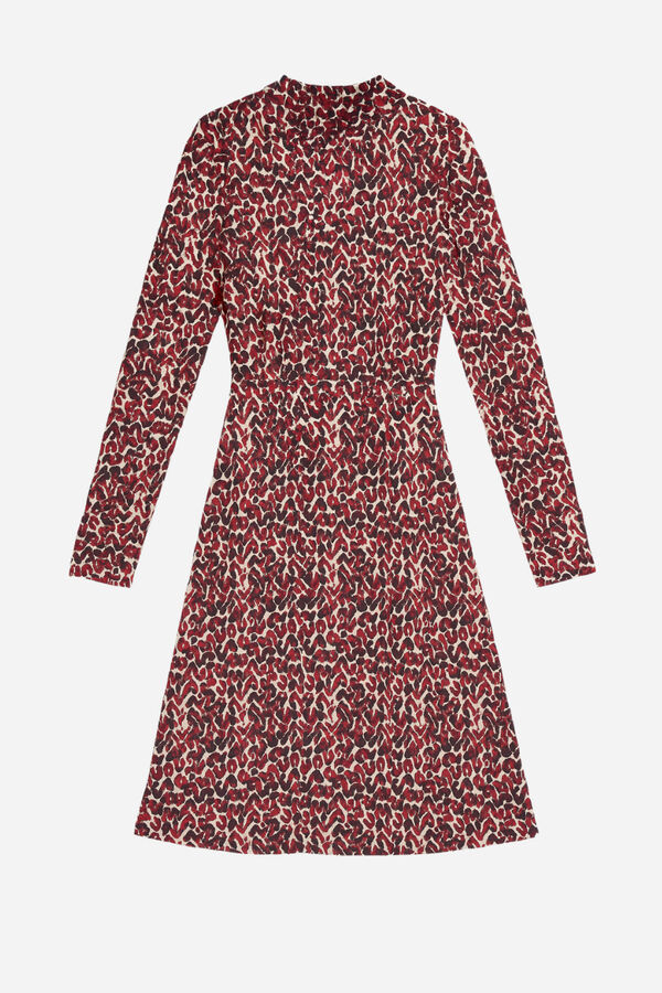 Cupl&eacute; Vestido midi punto estampado geometrico Multicolor