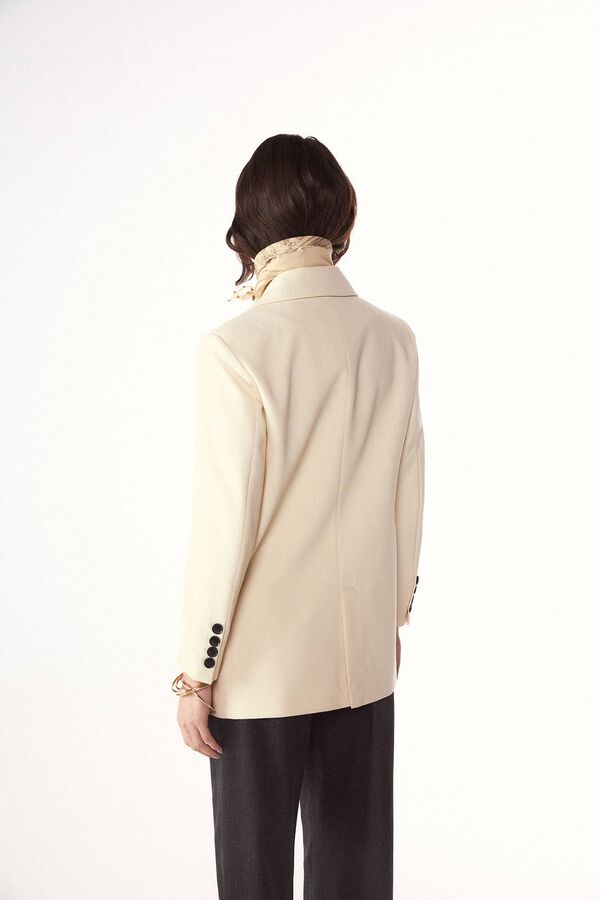 Slowlove Chaqueta americana cruzada Beige