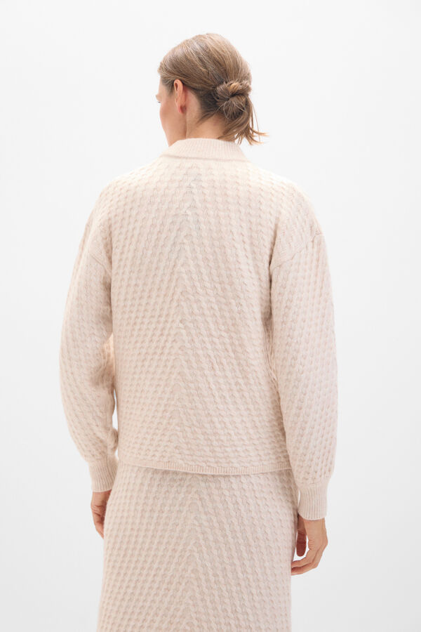 Cortefiel Jersey punto estructura Marfil