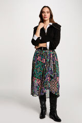 Morgan Falda cruzada estampada Multicolor