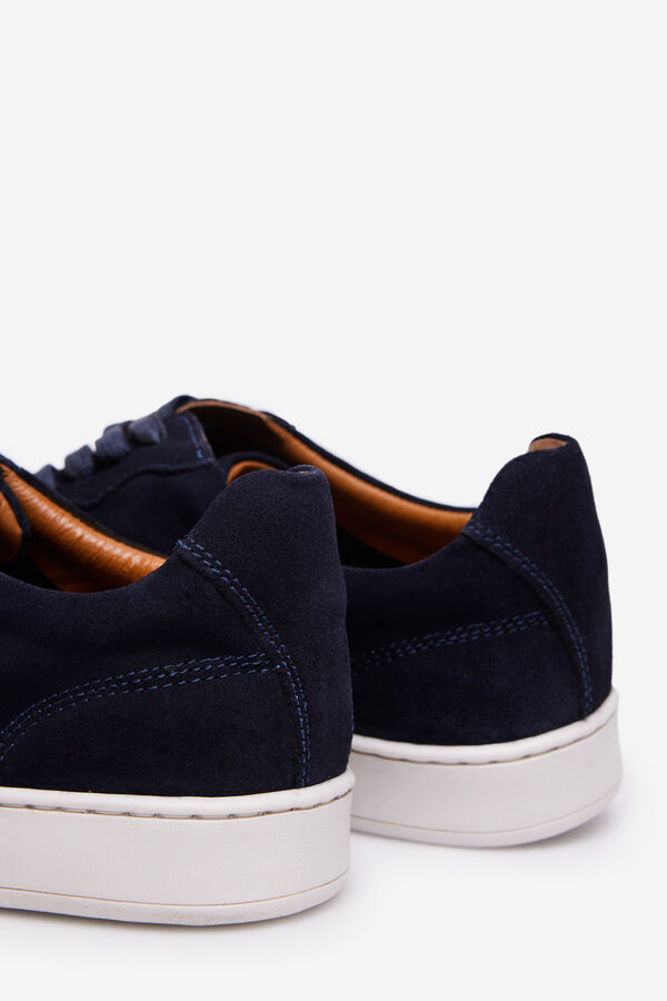 Cortefiel Sapatilhas sport pele Azul