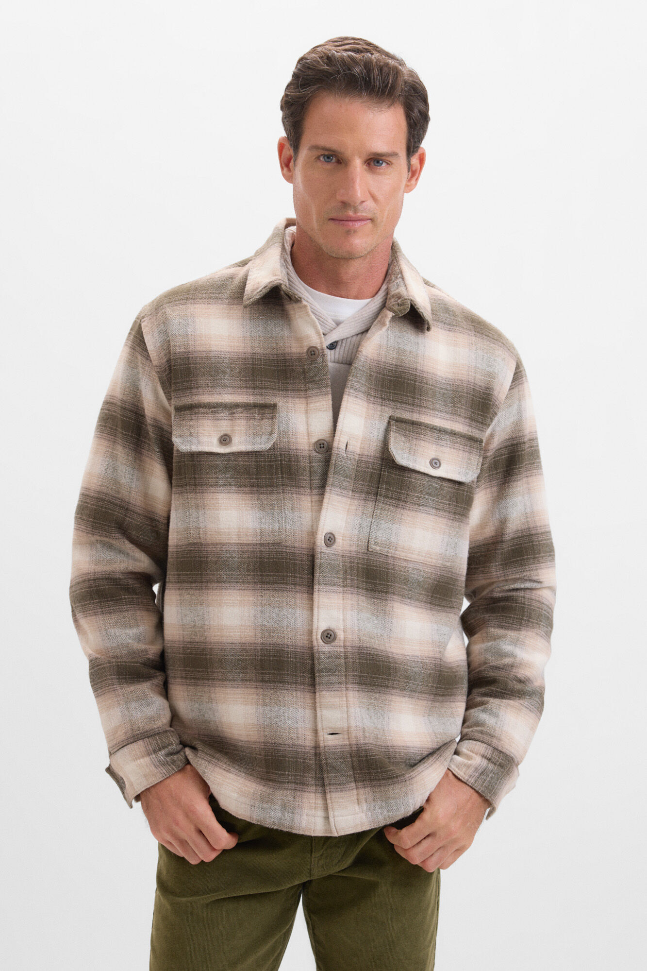 Cortefiel Sobrecamisa acolchoada xadrez