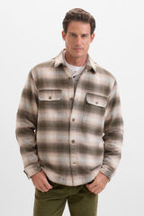 Cortefiel Sobrecamisa acolchoada xadrez Verde