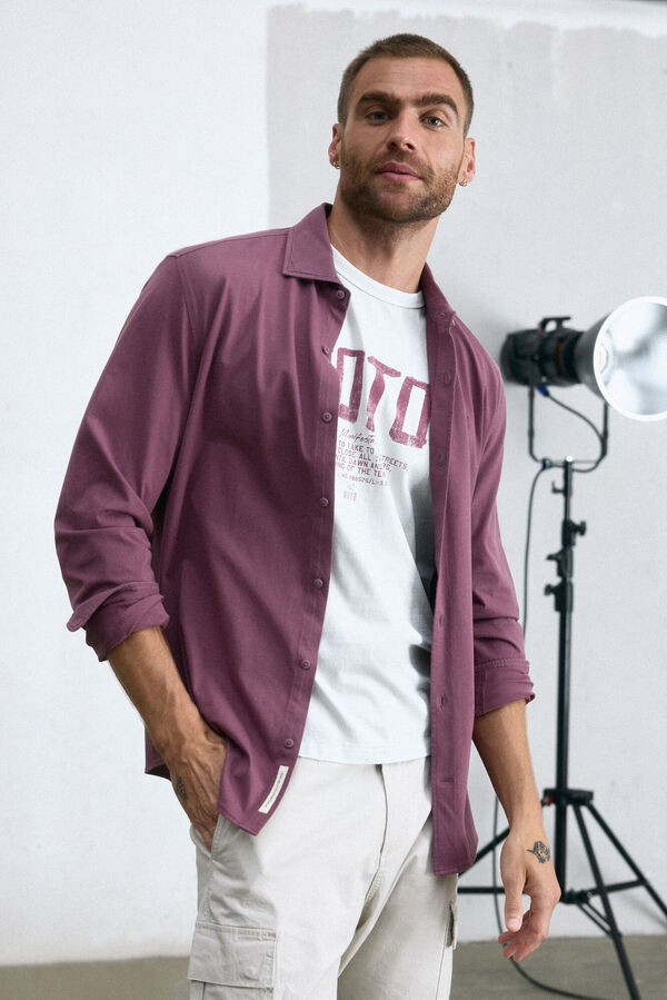 OOTO Camisa lisa de manga comprida Granada