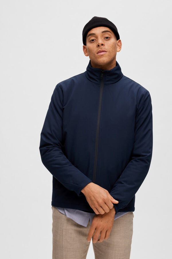 Selected Casaco curto imperme&aacute;vel 100% sustent&aacute;vel Cinzento