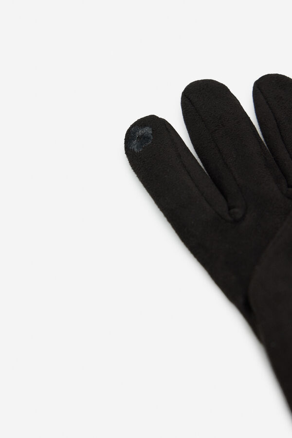Cortefiel Guante nylon Negro