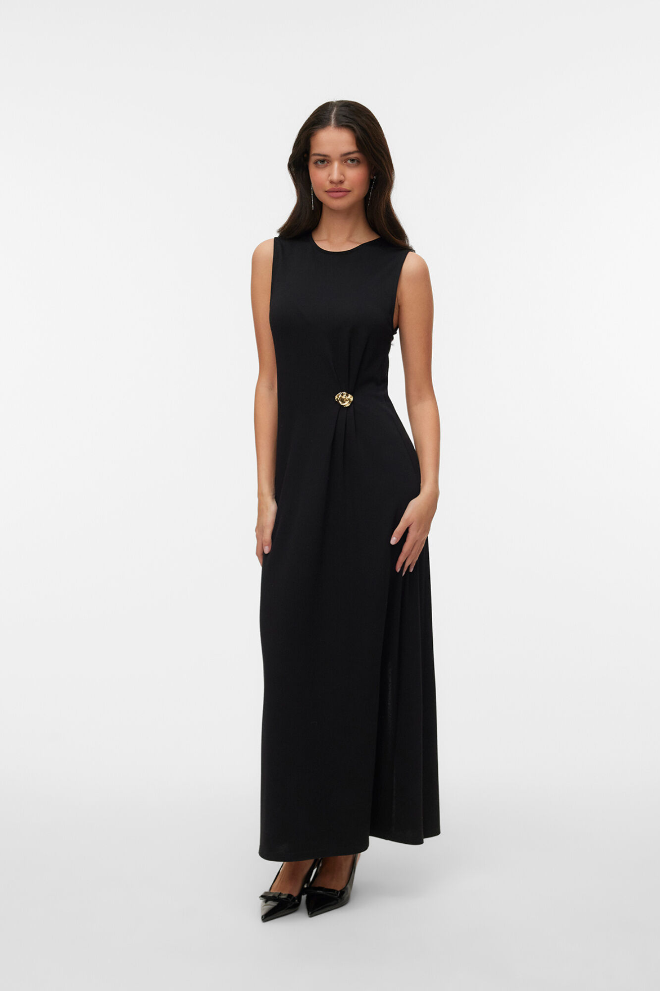 Vero Moda Vestido sem mangas com broche dourado
