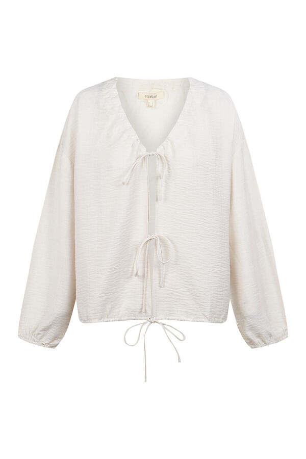 Slowlove Blusa com la&ccedil;adas Branco