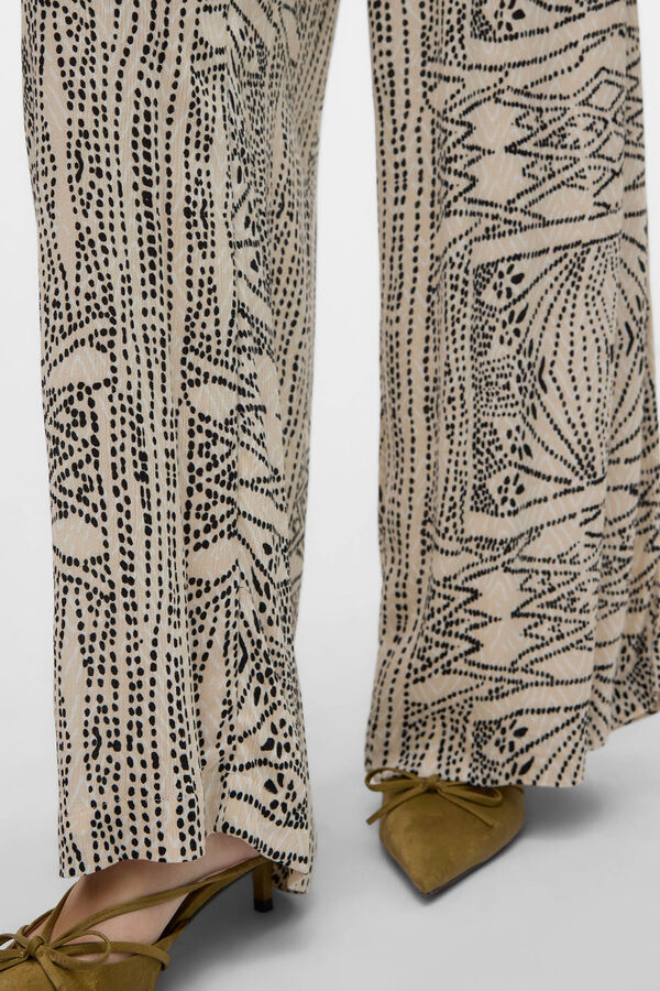 Vero Moda Pantal&oacute;n fluido de mujer con cintura el&aacute;stica Gris