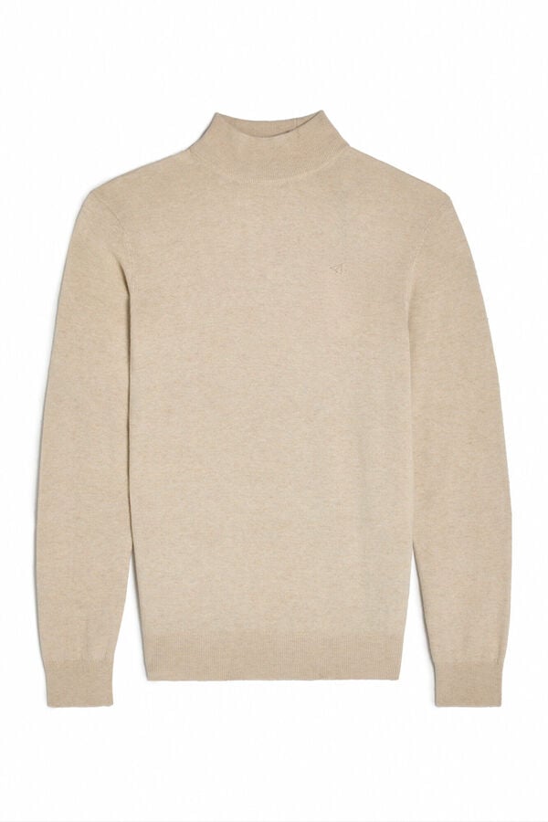 OOTO Jersey cuello alto Beige