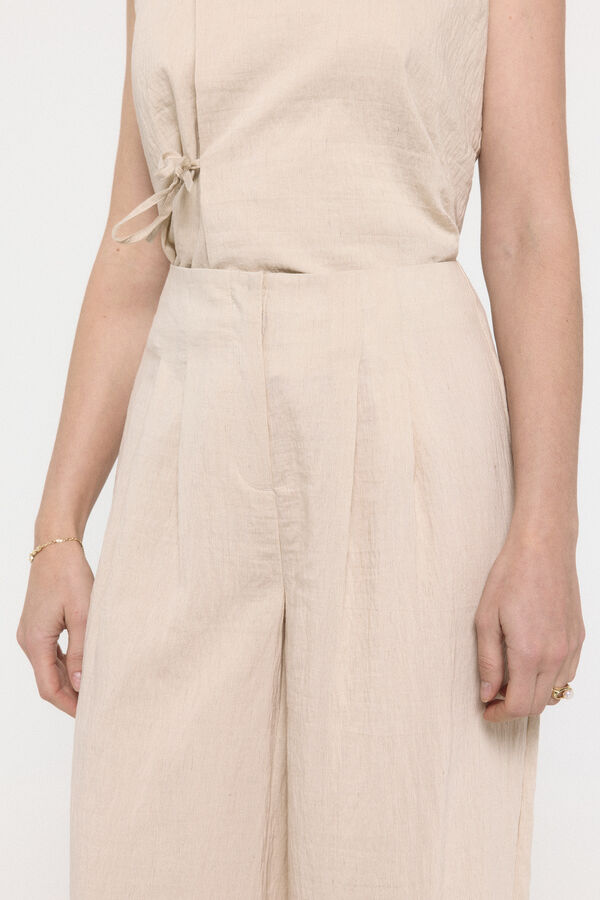 Vero Moda Calças fluidas palazzo Cinzento