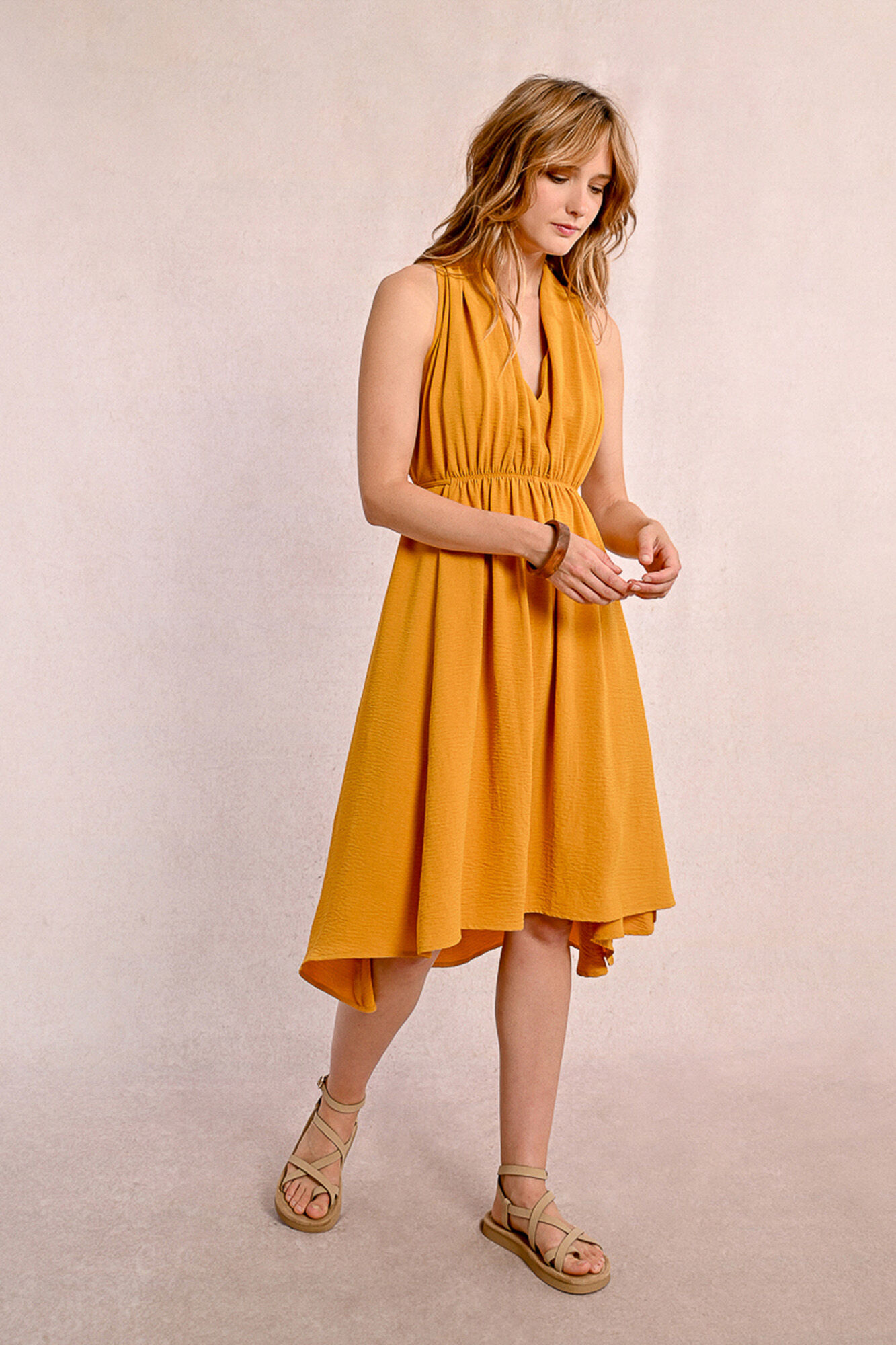 Molly Bracken Vestido curto com decote halter