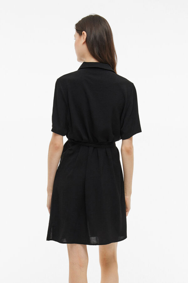 Vila Vestido camisero corto Negro