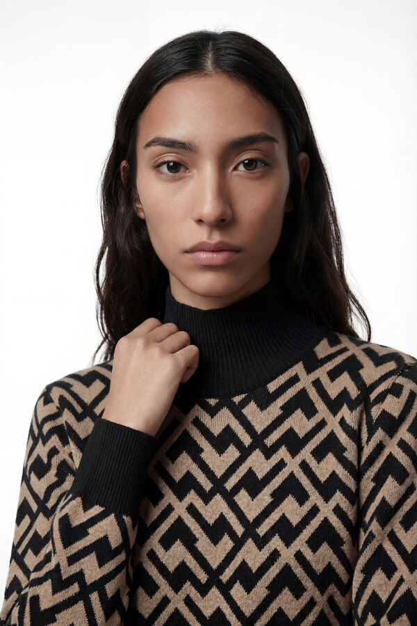 Vero Moda Jersey de punto cuello subido Negro