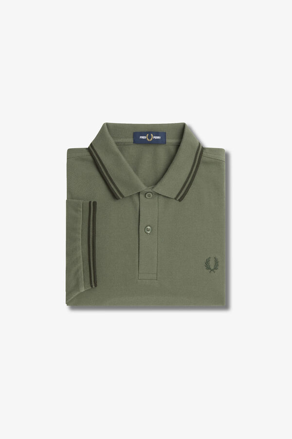 Fred Perry Polo con dos tonos Fred Perry Kaki