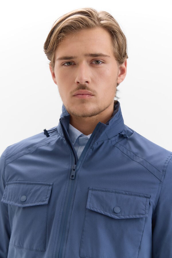 Cortefiel Blus&atilde;o t&eacute;cnico leve Azul