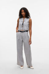 Vero Moda Chaleco de Tweed Gris