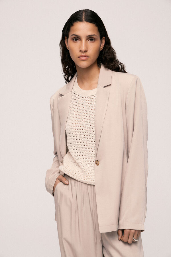 Vila Satin blazer Cinzento