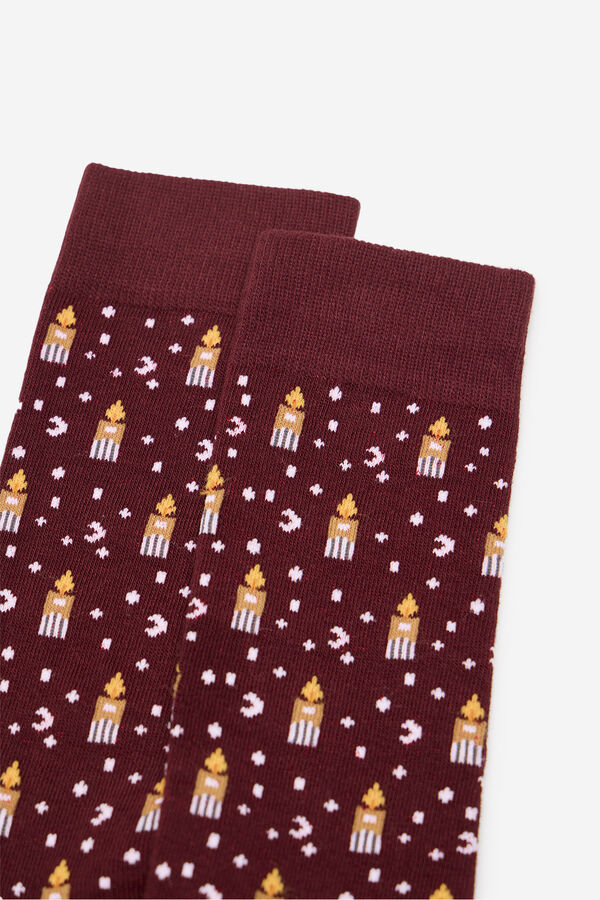 Cortefiel Calcet&iacute;n dibujo regalo Rojo